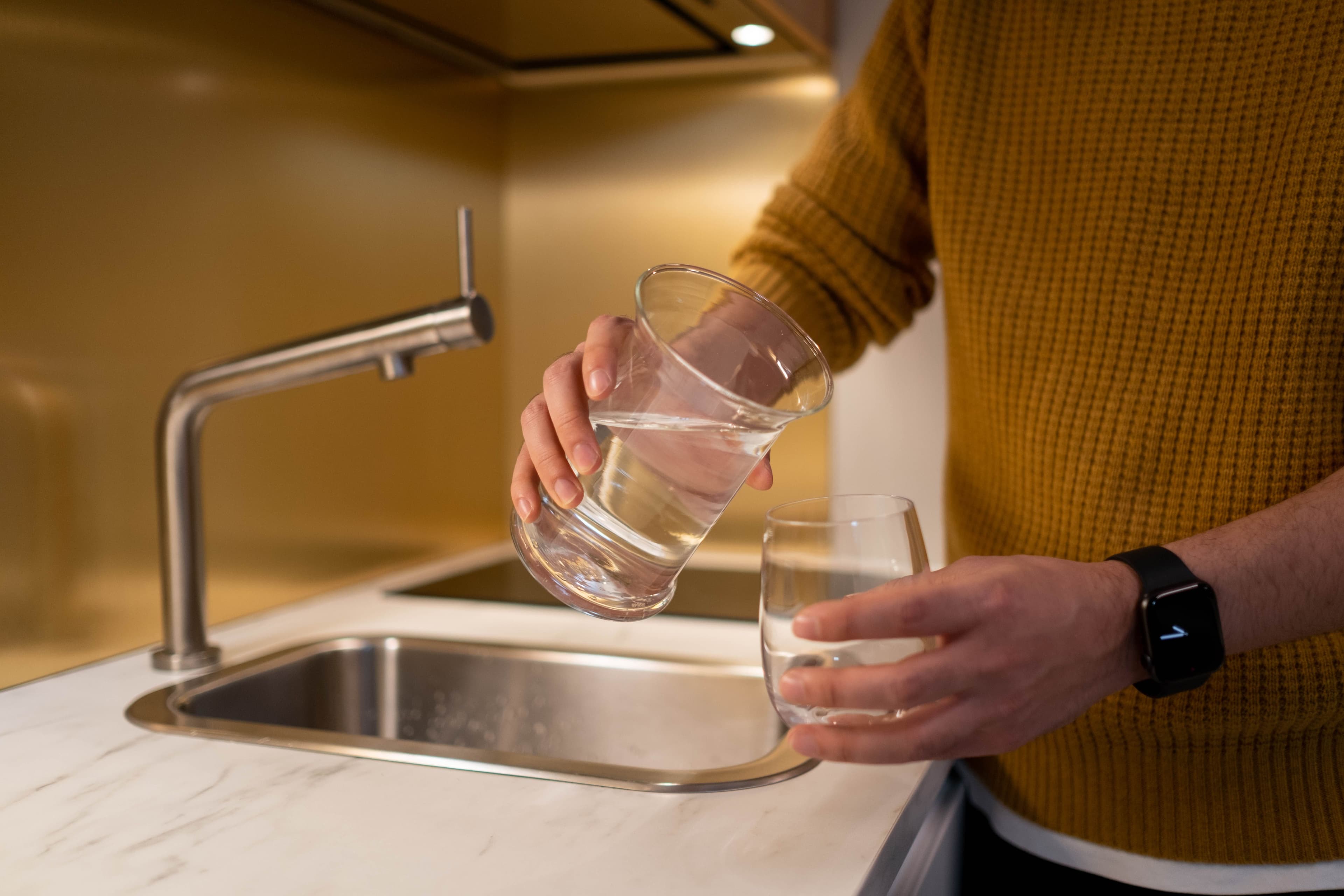Water purifier in a modern kitchen